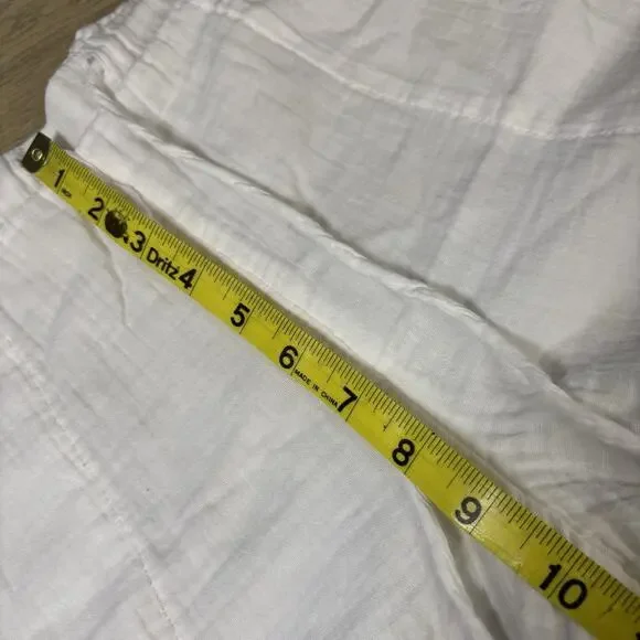 GAP WOMENS 100% Cotton White Gauze PO Shorts Fresh Drawstring Festival Summer - Picture 6 of 7